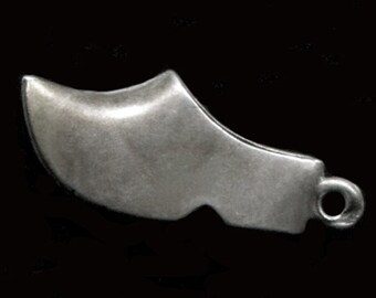 Rare antique Puffy "DUTCH CLOG SHOE" Silver 835  Charm Fob European