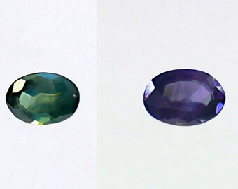 Cambio de color natural ALEXANDRITE Tokyo Gems 0.28 cts. Verde a Púrpura