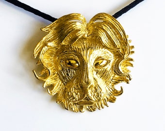 Gold LION Leo Craig Drake 18k PENDANT