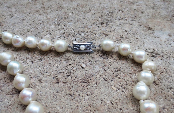 Antique Estate ART DECO 12mm Baroque PEARLS 30" O… - image 1