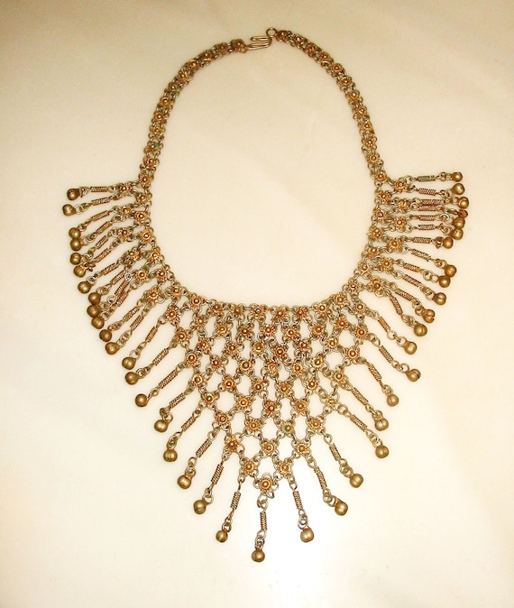 FABULOUS Antique BELLY DANCER Bib Necklace