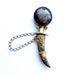 Antique Large CORUNDUM (ruby/sapphire) Silver Vermeil DAGGER BROOCH Pin ...