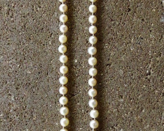 Graduated 5-10mm AKOYA PEARLS Necklace 22" length 14K Clasp Hand Knotted