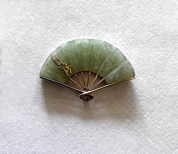 Vintage Chinese Opaque Jadeite JADE "Autumn Moon"… - image 5