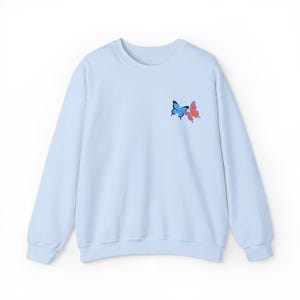Embroidered Butterfly Sweatshirt: Nature-Themed Crewneck Sweater