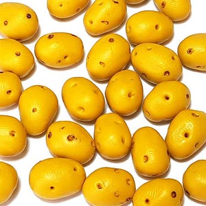 100 Puppenhaus Miniature Potatoes Doll Mini Food Kartoffel Gemüse * Grosse Lot Handgemachte Ton