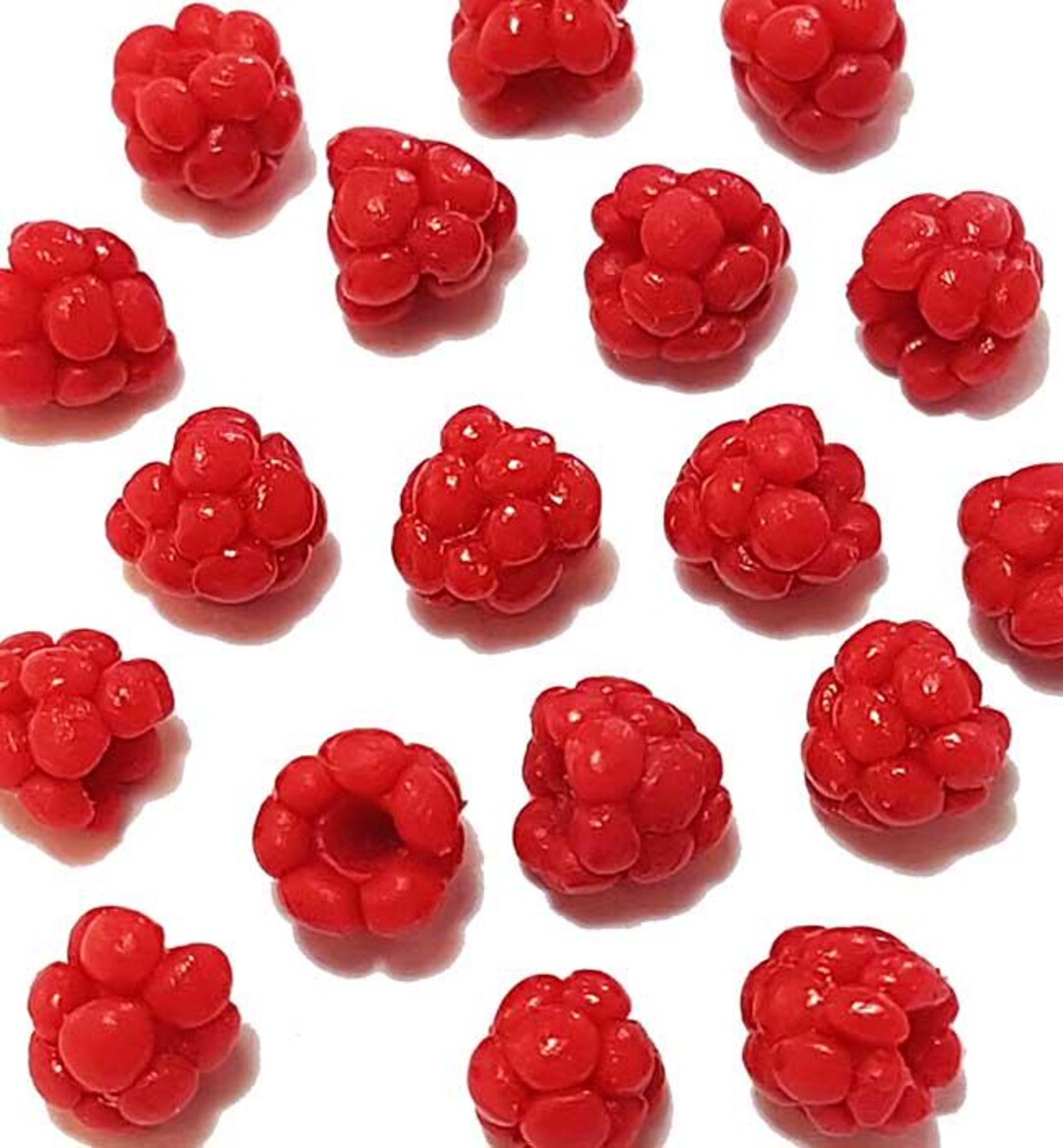 50 Dollhouse Miniature Tiny Raspberries / Doll Mini Food Fruit ...