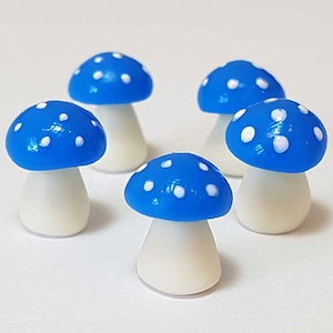 10-pcs. Miniature Fairy Mushrooms * Doll Mini Indoor Fairy Garden Decor Clay Handmade