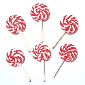 50 Puppenhaus MIniatur Lollypops Süßigkeitspuppe Mini süsses Essen Lolly Süßigkeiten Grosshandel Handgemachte Ton