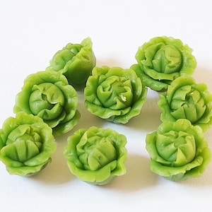 50 Puppenhaus Miniatur Salat * Puppe Mini Essen Gemüse Kohl Großhandel Lot Handgemachte Ton