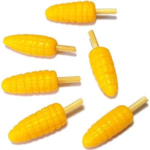 50 Puppenhaus Miniatur Maiskolben mit Spieß *Puppe Mini Essen Set Großhandel Lot Handgemachte Ton