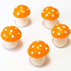 10-pcs. Miniature Fairy Mushrooms * Doll Mini Indoor Fairy Garden Decor Clay Handmade