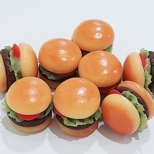 50 Dollhouse Miniature Hamburgers * Doll Mini Fast Food Burger Wholesale Meat