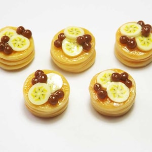 20 Puppenhaus Miniatur Pfannkuchen mit Früchten * Puppe Mini Essen Pfannkuchen Frühstück * Grosse Lot