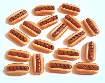 Set Di 2 Mini Hot Dog In Scala 1:12 Per Casa Delle Bambole, Accessori Alimentari In Miniatura