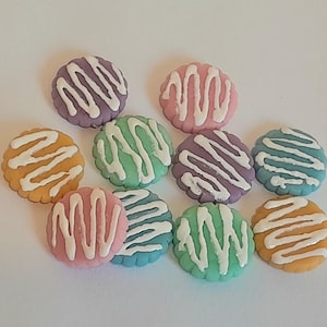 100 Dollhouse Miniature Mixed Cookies * Doll Mini Food Flower Cookie Biscuits * Wholesale Lot
