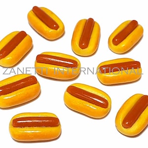 100 Dollhouse Miniature Hot Dogs * Doll Mini Food Savory Bakery Wholesale Lot