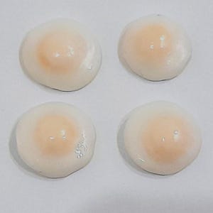 50 Dollhouse Miniature Poached Eggs * Doll Mini Food Egg Breakfast Wholesale Lot Handmade Clay