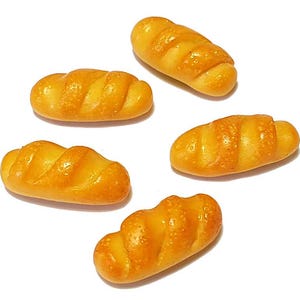 100 Dollhouse Miniature Bread Sticks / Baguette * Doll Mini Tiny Bakery Food * Wholesale Lot Handmade Clay