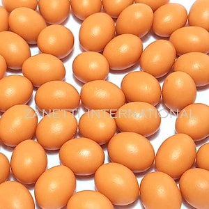 100 Dollhouse Miniature Brown Eggs * Doll Mini Food Farm Egg Wholesale Lot Breakfast Handmade Clay
