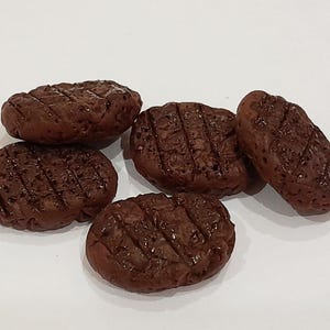 100 ドールハウス ミニチュア グリルステーキ * ドール ミニフード ミートクック ミールセット