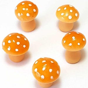 10-pcs. Miniature Fairy Mushrooms * Doll Mini Indoor Fairy Garden Decor Clay Handmade