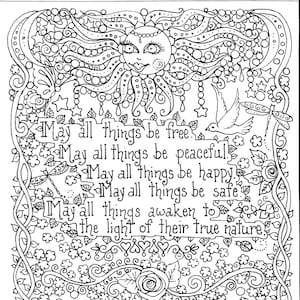 serenity prayer coloring page digital download coloring etsy