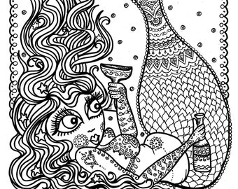 KARMA Coloring Page Digital Coloring for Adults Instant | Etsy