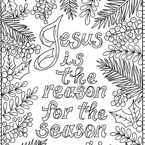 5 Christian Coloring Pages for Christmas Color Book Digital - Etsy