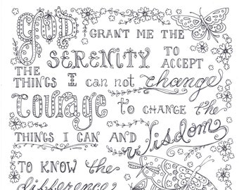 Prayer Coloring Page Etsy