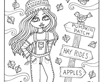 Halloween color page Etsy Halloween color page Etsy