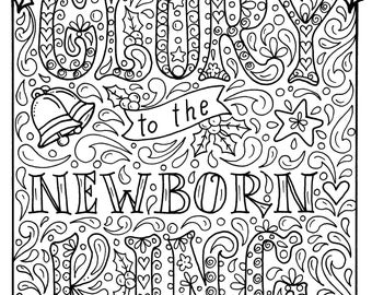 Christelijke kerst kleurplaat pagina, kerk, de Schrift, de Bijbel, de volwassen kleuren, de kleurende pagina 's