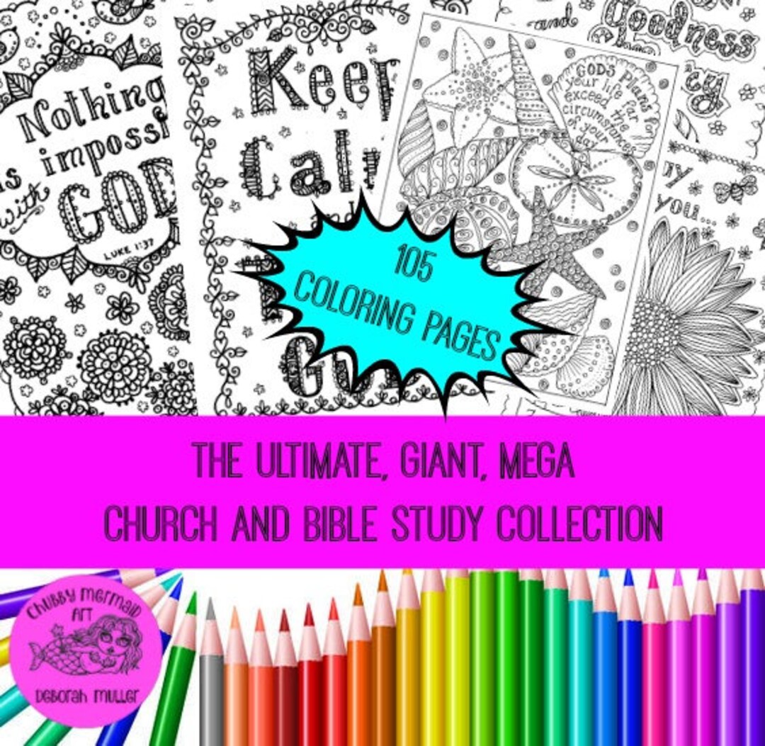 Digital Mega Church Collection of Scriptures to Color, Bible Study ...