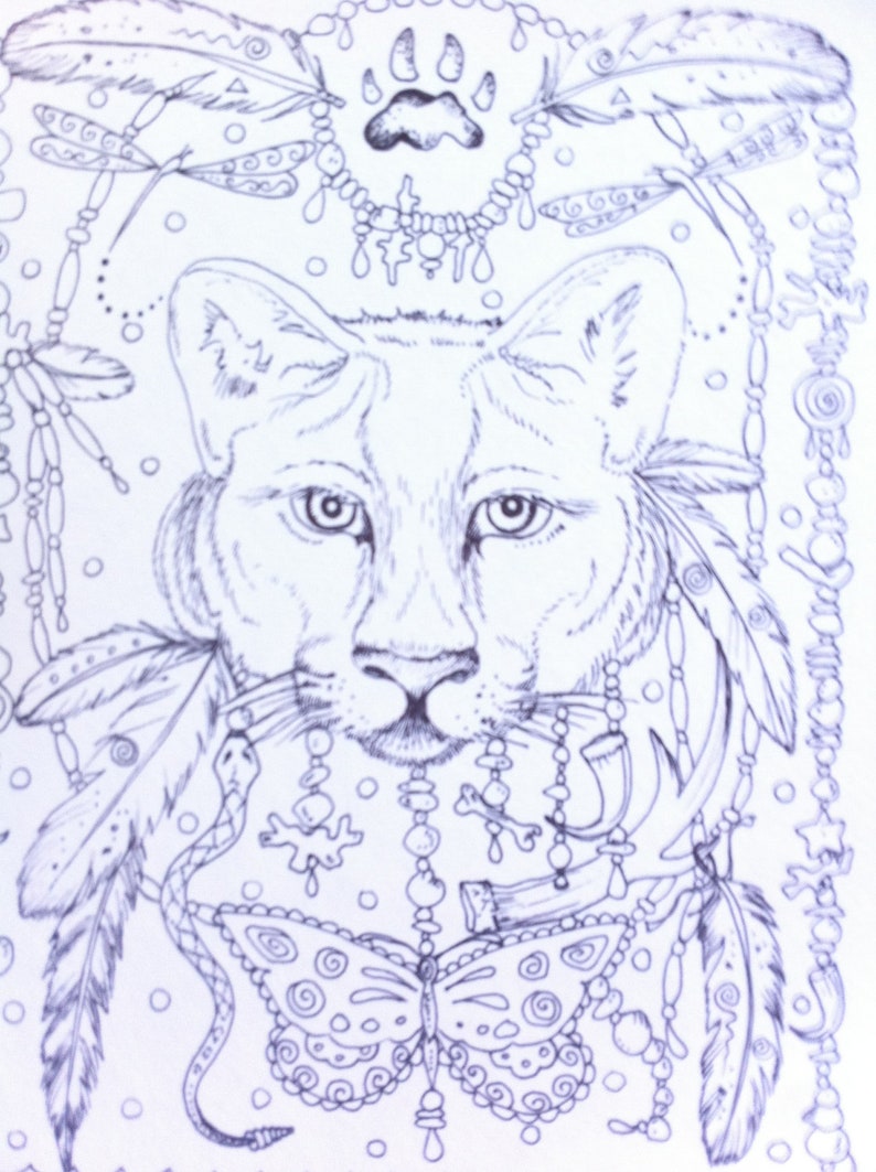 Animal Spirits Coloring Book for you to Color and be the | Etsy