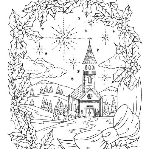 Free Coloring Pages Christmas Adult