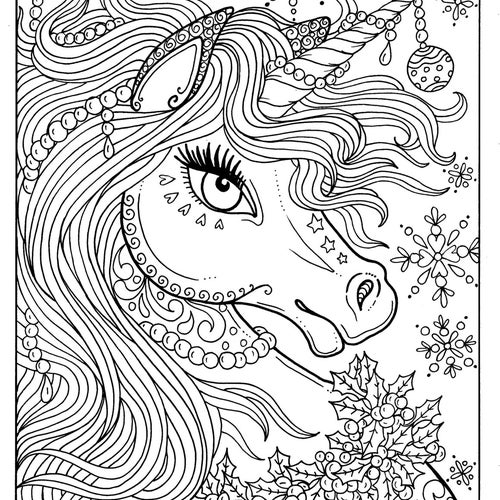Fantasy Lion Printable Adult Coloring Page From Favoreads | Etsy Canada