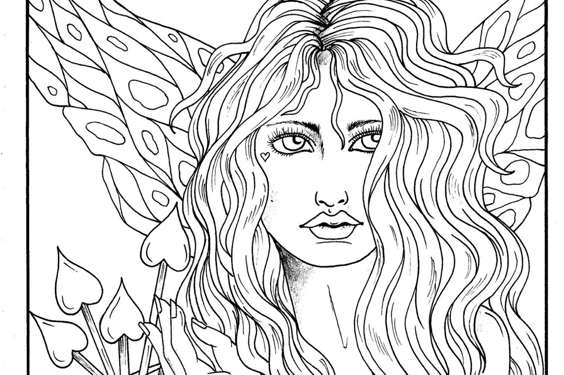6 Fun and Beautiful Fairies to Color. Digital Download | Etsy
