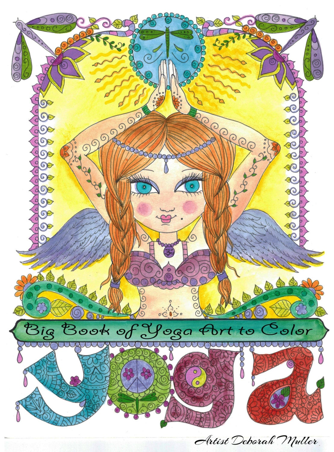 Download The Big Yoga Coloring Book You Be The Artist Color Zen Om Etsy