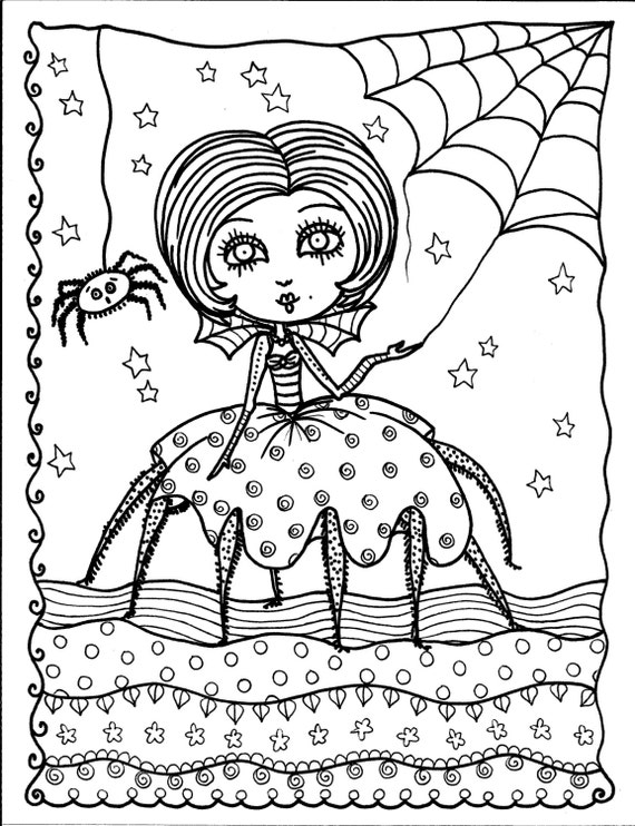 5 pages Instant Download Halloween Coloring pages 5 ...