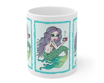 Coffee Mermaid Ceramic Mug 11oz