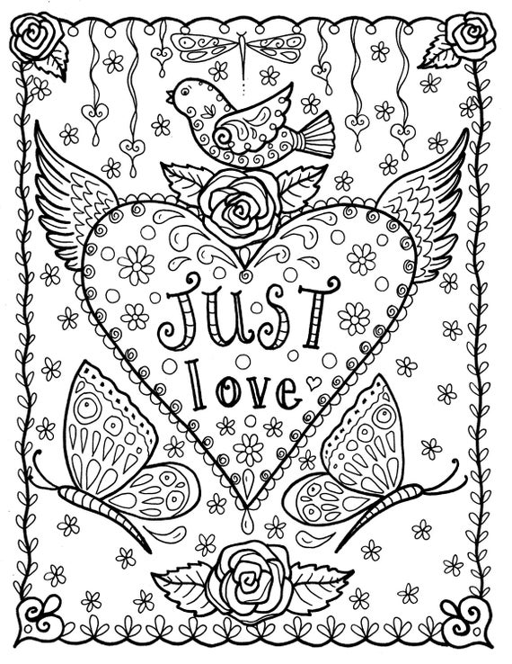 Valentine Coloring Pages Printable Adult
