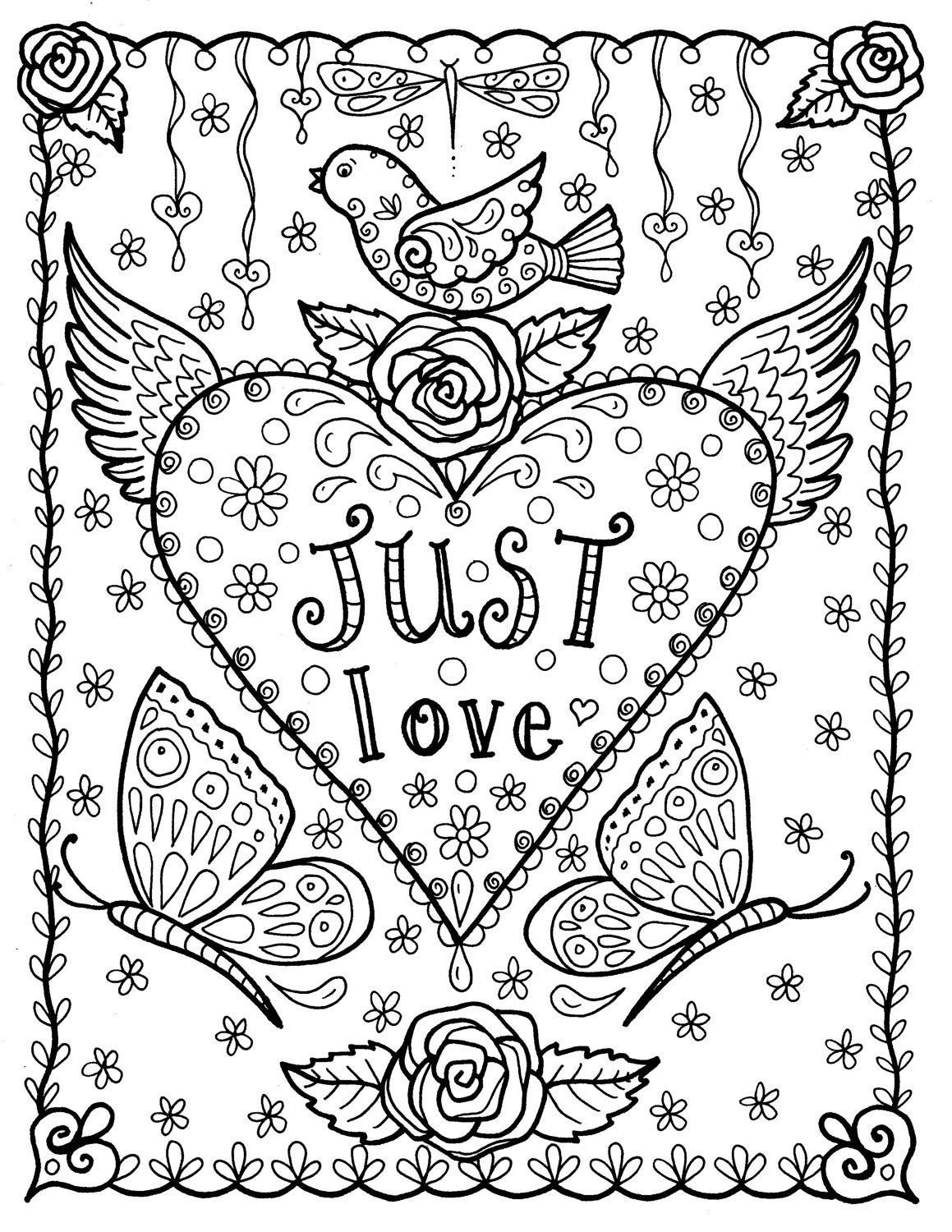 Let There Be Love Adult Coloring Book, Adult Coloring Book Set W