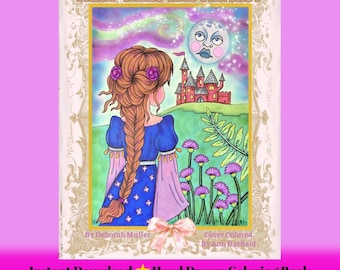 A Year of Fairy Tales and Fantasy PDF Coloring Book. Beautiful Hand-drawn art.  No AI