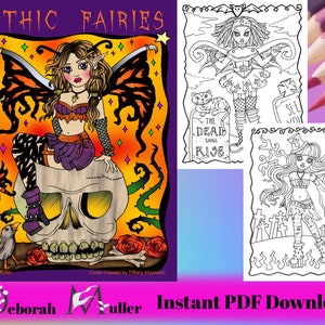 Gothic Fairies Coloring Book. 32 Pages of Coloring Fun. - Etsy