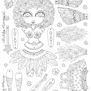 Paper Doll Fairy Instant Download Flower Fairy you be the Artist