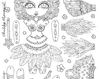 Paper Doll Fairy Instant Download Flower Fairy you be the Artist