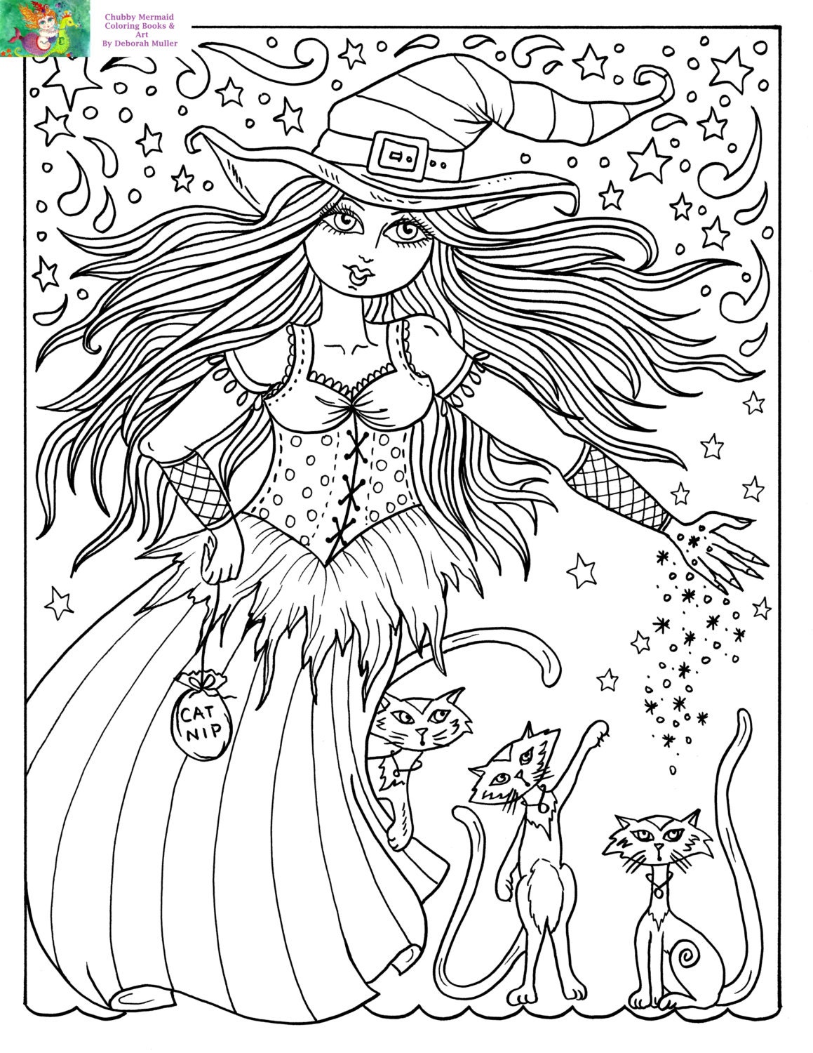 880 Collections Witch Cat Coloring Pages  Best Free