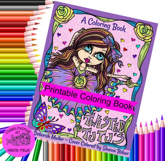 Digital Download Coloring Book, Adult Color Books, Ballet, Tutus