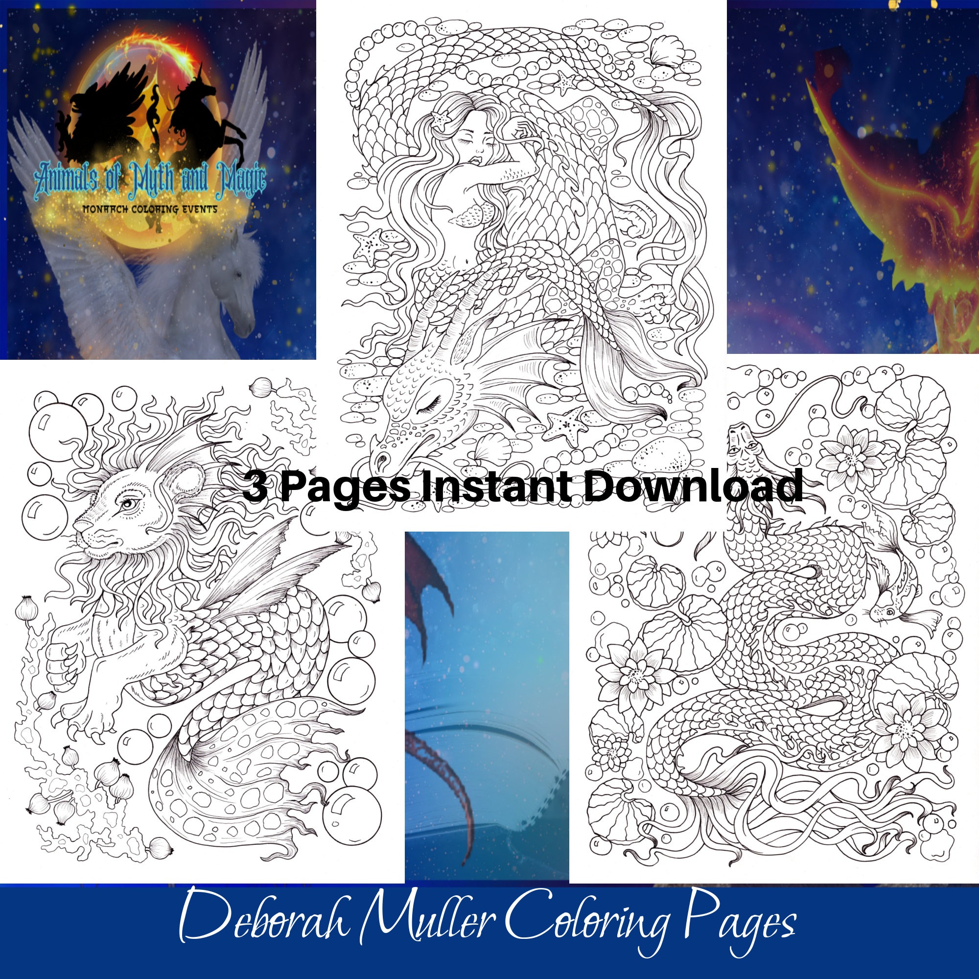 Created for Animals of Myth and Legends in Monarch Coloring Events