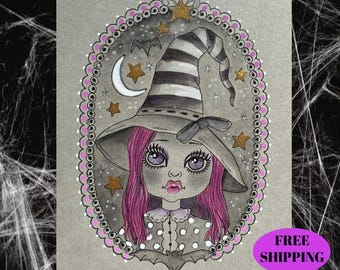 ORIGINAL WATERCOLOR art. Fantasy art, Gothic Halloween